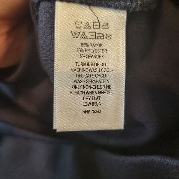 Adrienne Vittadini Navy Short Sleeve Mini Dress Women's size 6 - Picture 7 of 8